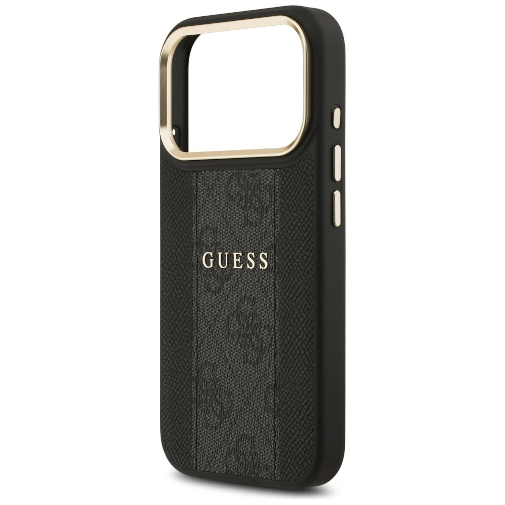 Etui MagSafe dla Apple iPhone 17 Pro, Guess, 4G Stripe, Czarne