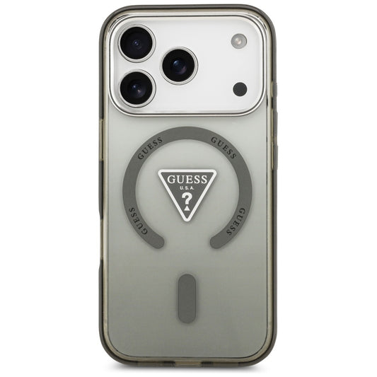 Etui MagSafe dla Apple iPhone 17 Pro, Guess, IML Gradient Triangle Logo, Kaki