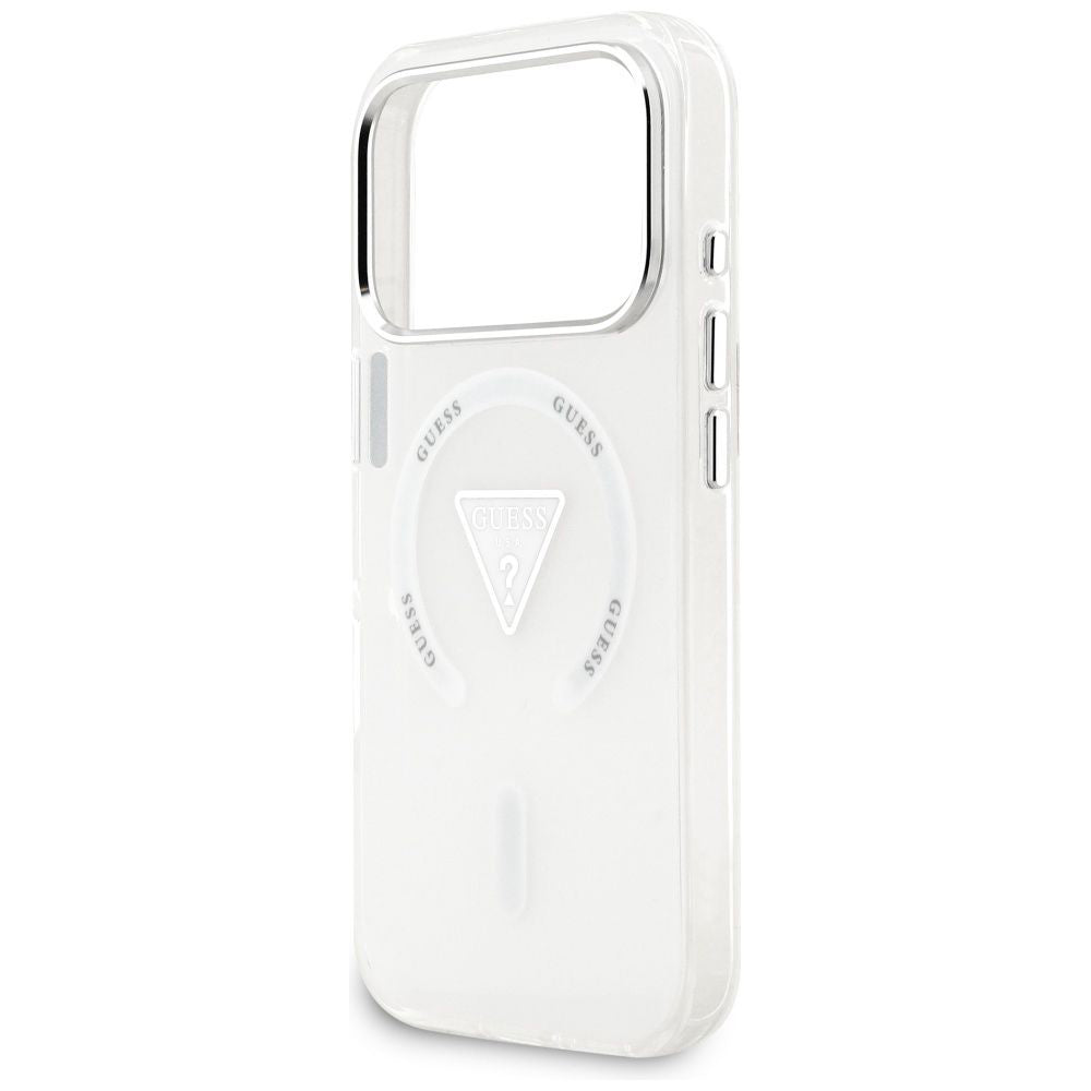 Etui MagSafe dla Apple iPhone 17 Pro, Guess, IML Gradient Triangle Logo, Przezroczyste