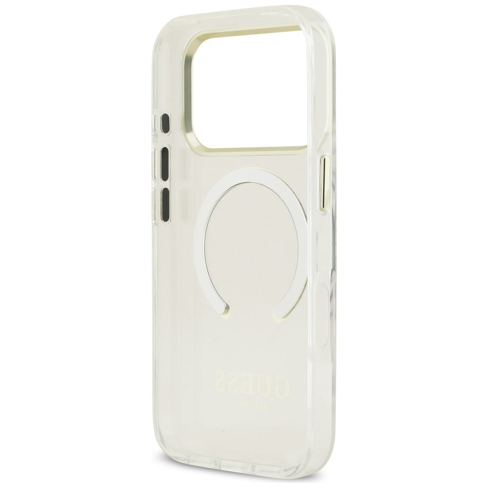 Etui MagSafe dla Apple iPhone 17 Pro, Guess, Metal Outline, Złote