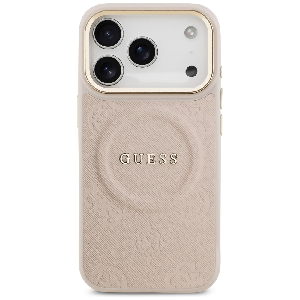Etui MagSafe dla Apple iPhone 17 Pro, Guess, Peony Hot Stamp, Różowy
