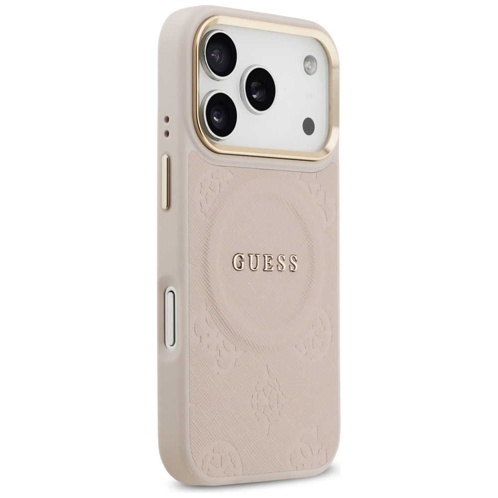Etui MagSafe dla Apple iPhone 17 Pro, Guess, Peony Hot Stamp, Różowy