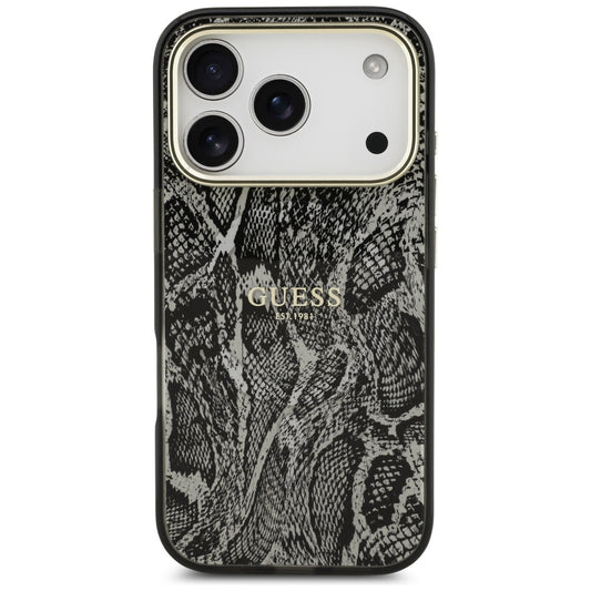 Etui MagSafe dla Apple iPhone 17 Pro, Guess, Python Pattern, Czarne