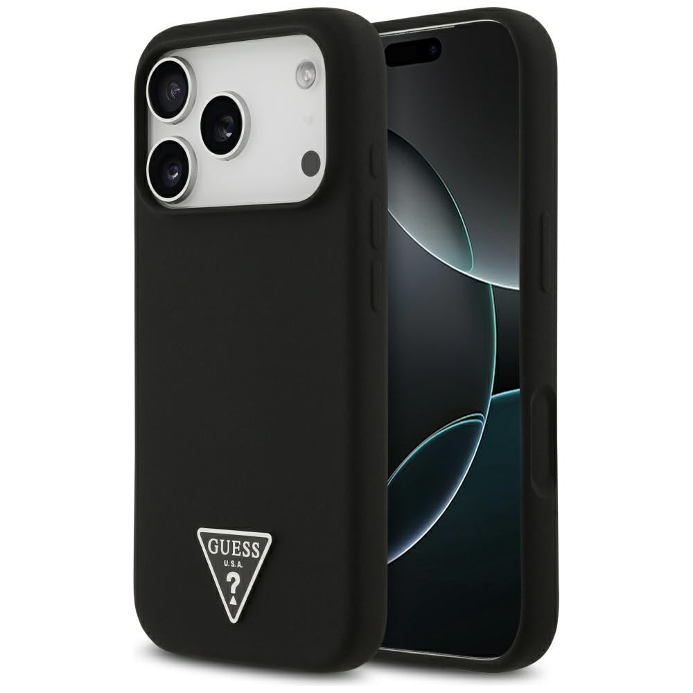 Etui MagSafe dla Apple iPhone 17 Pro, Guess, Triangle Logo, Czarne