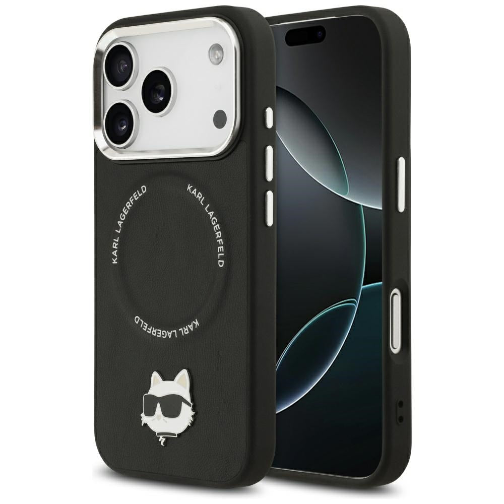 Etui MagSafe dla Apple iPhone 17 Pro, Karl Lagerfeld, Choupette Pin, Czarne