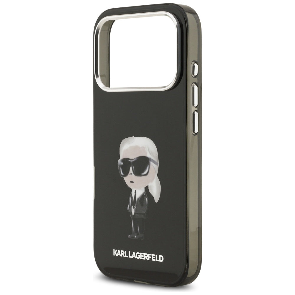 Etui MagSafe dla Apple iPhone 17 Pro, Karl Lagerfeld, IML Aquarelle Karl Ikonik, Czarne