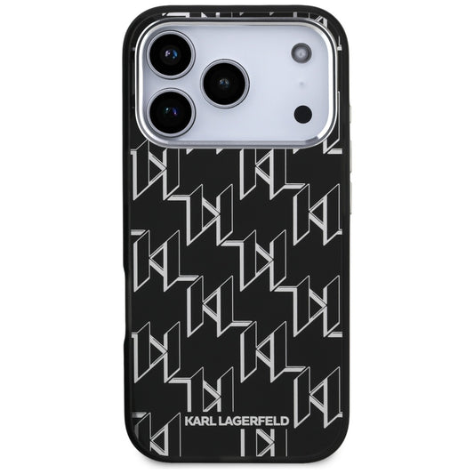 Etui MagSafe dla Apple iPhone 17 Pro, Karl Lagerfeld, IML KL Monogram, Czarne