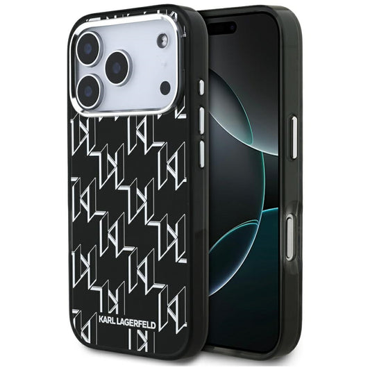 Etui MagSafe dla Apple iPhone 17 Pro, Karl Lagerfeld, IML KL Monogram, Czarne