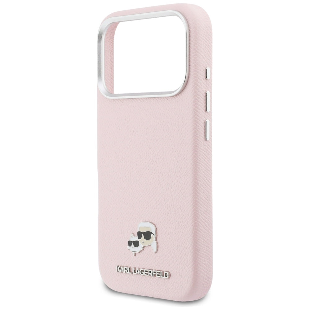 Etui MagSafe dla Apple iPhone 17 Pro, Karl Lagerfeld, Karl & Choupette Head's Pin, Różowy