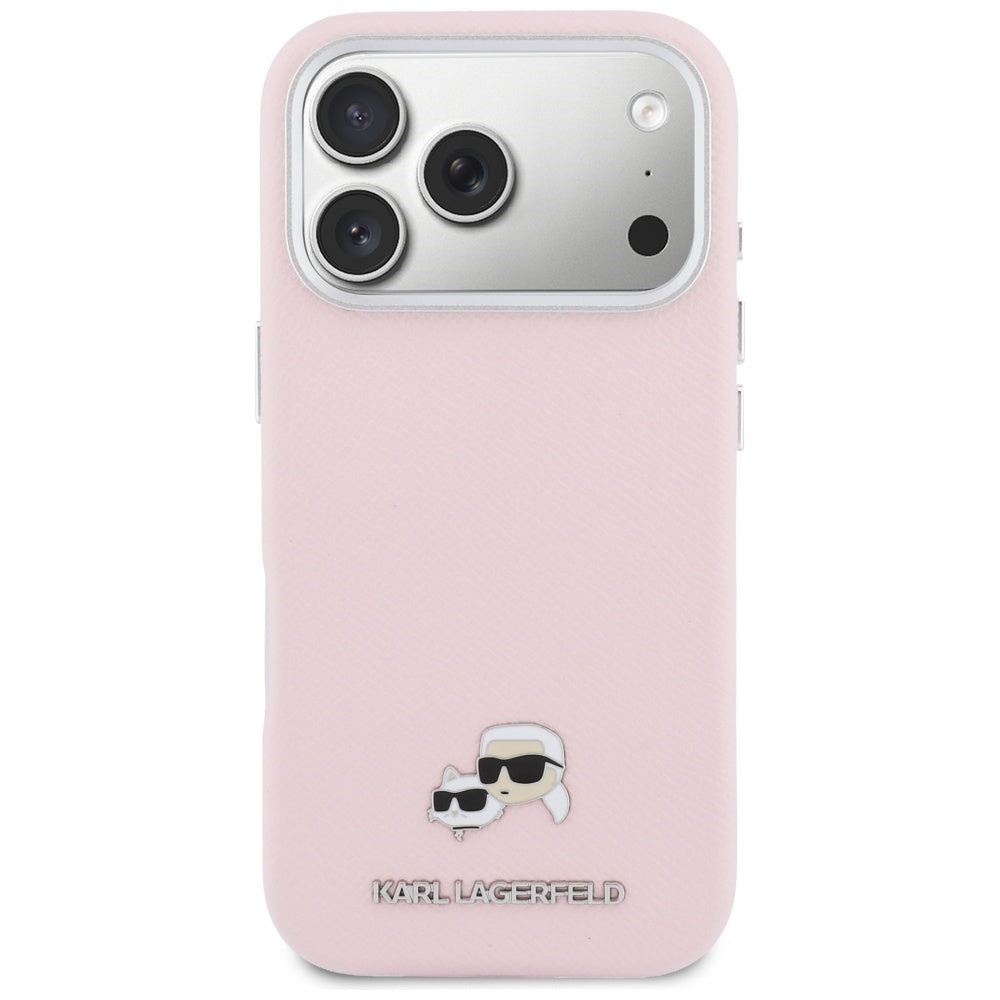 Etui MagSafe dla Apple iPhone 17 Pro, Karl Lagerfeld, Karl & Choupette Head's Pin, Różowy