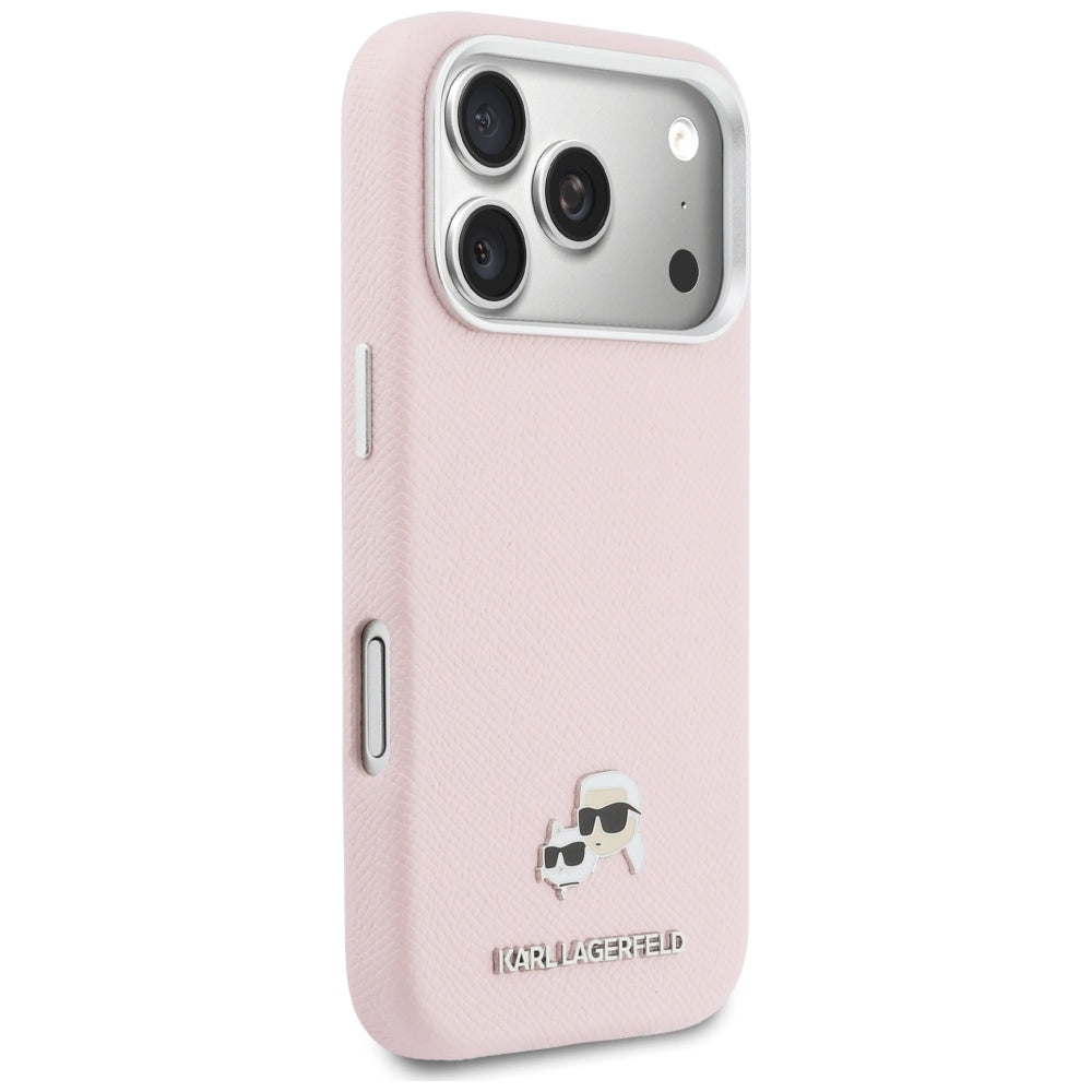 Etui MagSafe dla Apple iPhone 17 Pro, Karl Lagerfeld, Karl & Choupette Head's Pin, Różowy