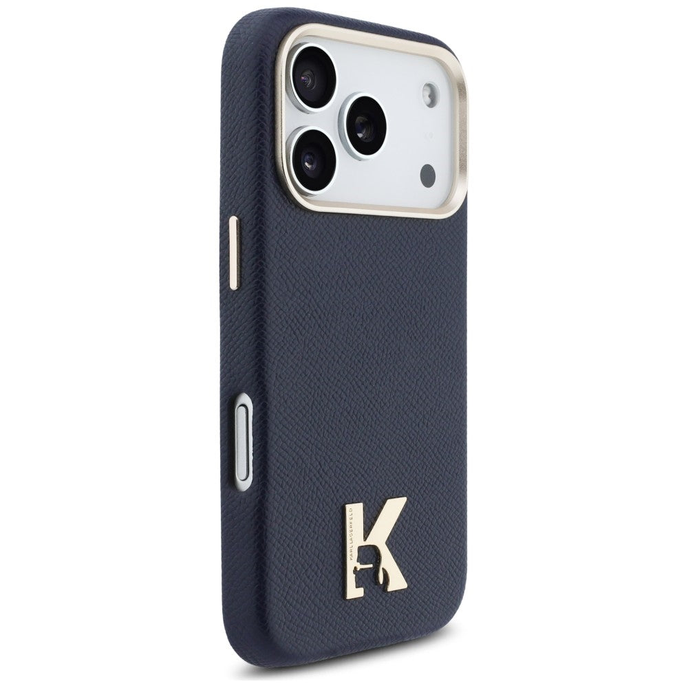 Etui MagSafe dla Apple iPhone 17 Pro, Karl Lagerfeld, logo Karl Head, Niebieskie