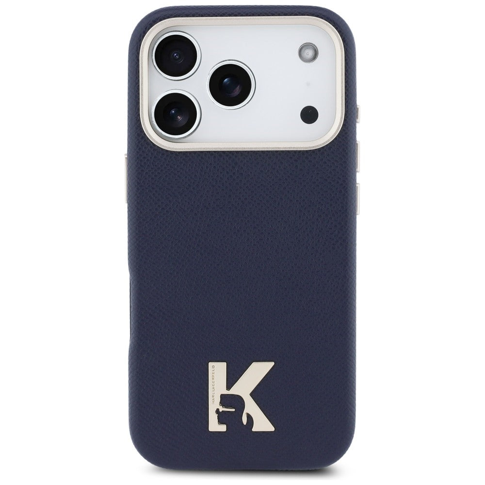 Etui MagSafe dla Apple iPhone 17 Pro, Karl Lagerfeld, logo Karl Head, Niebieskie