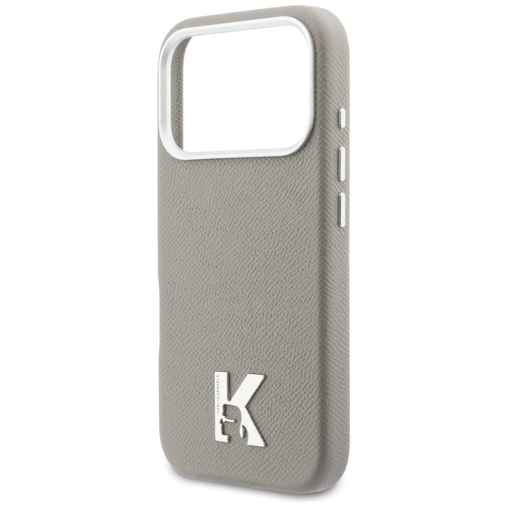 Etui MagSafe dla Apple iPhone 17 Pro, Karl Lagerfeld, logo Karl Head, szary