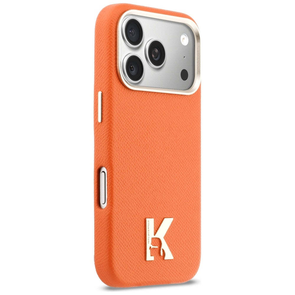 MagSafe Case for Apple iPhone 17 Pro, Karl Lagerfeld, Karl Head Logo, Orange
