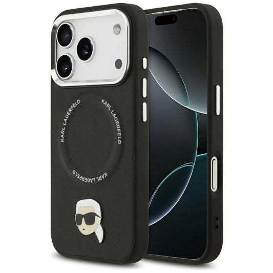 MagSafe Case for Apple iPhone 17 Pro, Karl Lagerfeld, Karl Pin, Black