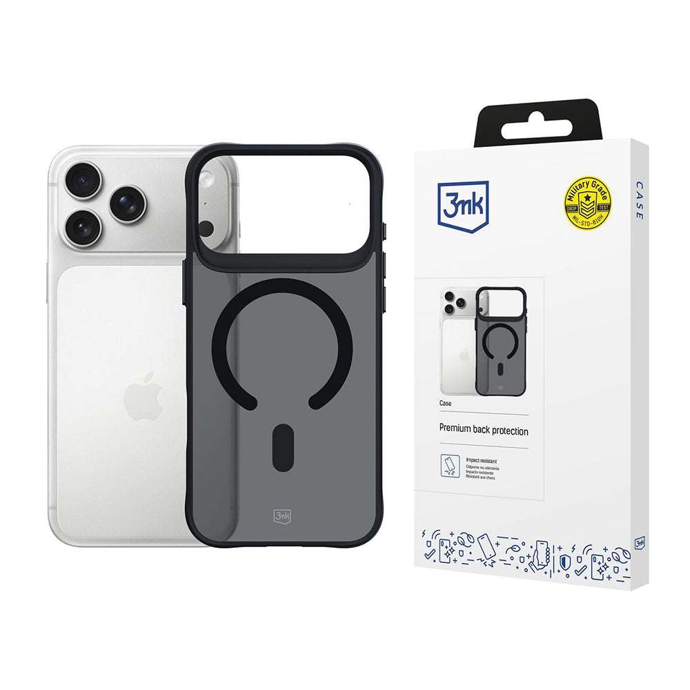Etui MagSafe dla Apple iPhone 17 Pro Max, 3MK, Smoke MagCase, Czarne