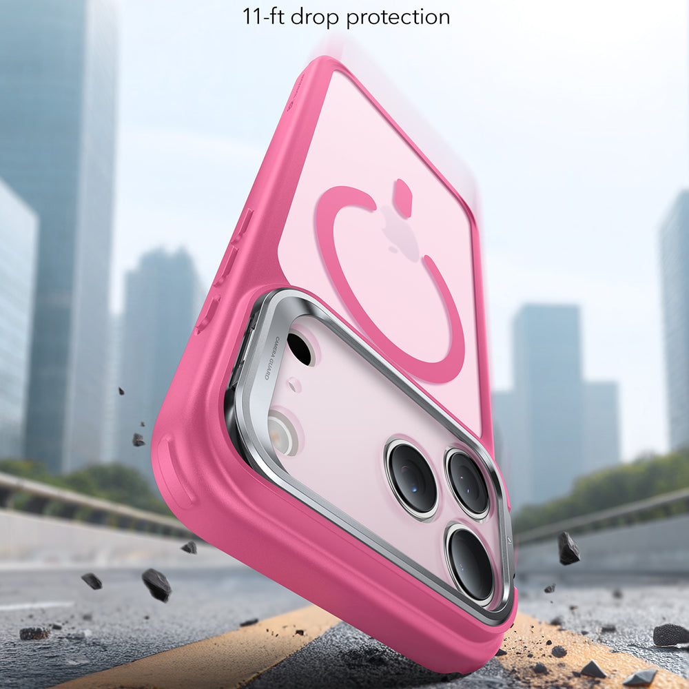 Etui MagSafe dla Apple iPhone 17 Pro Max, ESR, Classic Hybrid Kickstand, Satynowy Róż