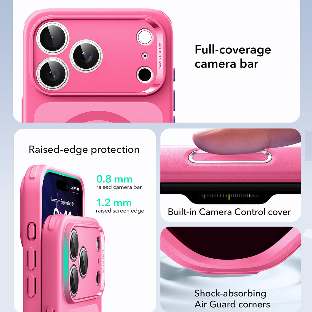 Etui MagSafe dla Apple iPhone 17 Pro Max, ESR, Classic Hybrid, Satynowy Róż