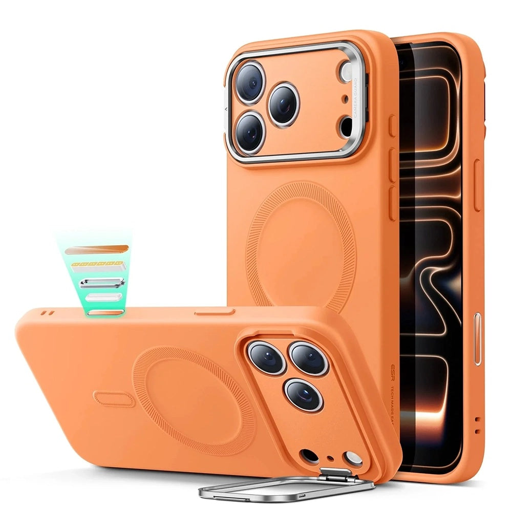 Etui MagSafe dla Apple iPhone 17 Pro Max, ESR, Cloud Soft Kickstand, Pomarańczowe