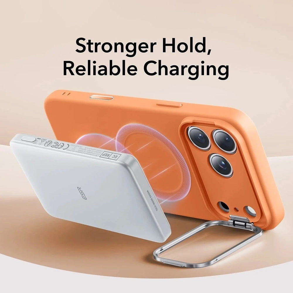 Etui MagSafe dla Apple iPhone 17 Pro Max, ESR, Cloud Soft Kickstand, Pomarańczowe