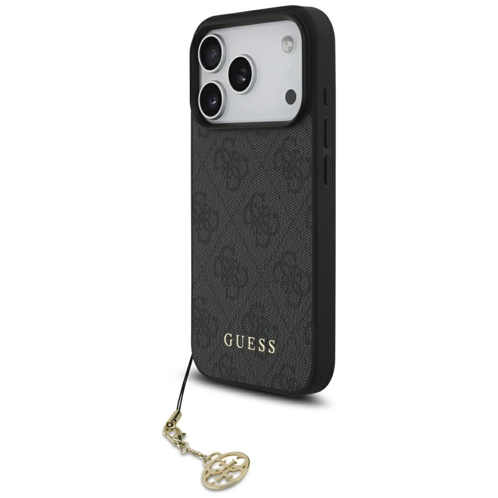 Etui MagSafe dla Apple iPhone 17 Pro Max, Guess, 4G Charm Cradle, Czarne