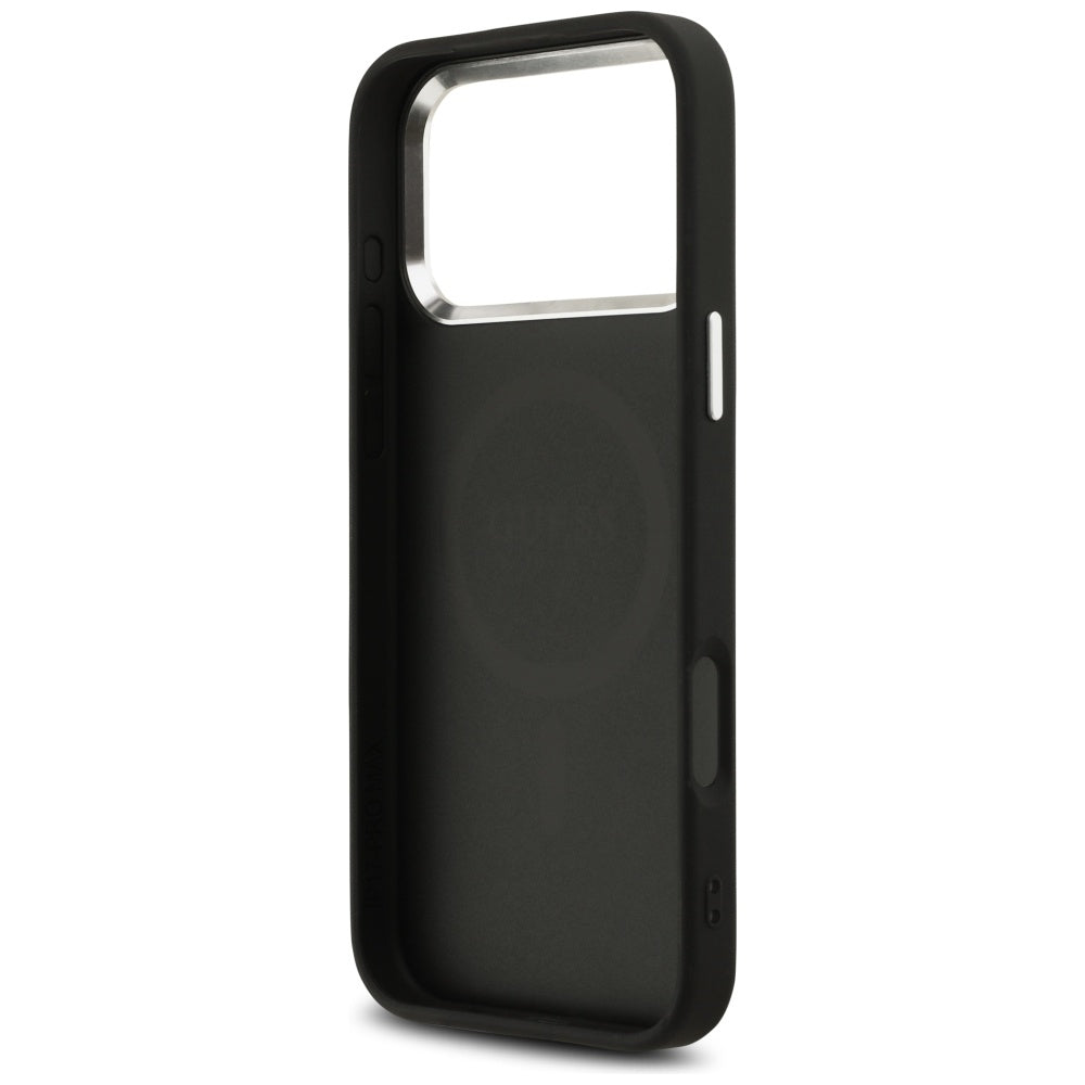 Etui MagSafe dla Apple iPhone 17 Pro Max, Guess, 4G Classic Logo, Czarne