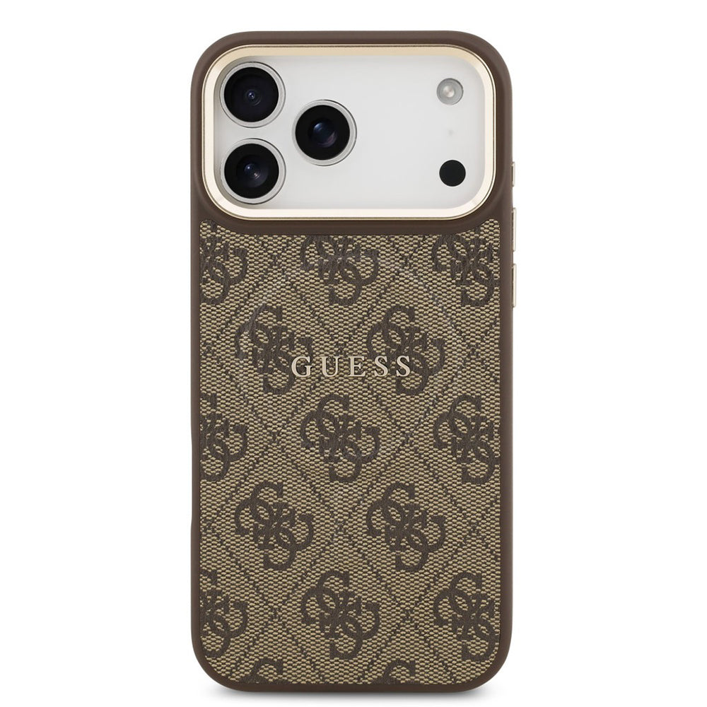 Etui MagSafe dla Apple iPhone 17 Pro Max, Guess, 4G Classic, Brązowy