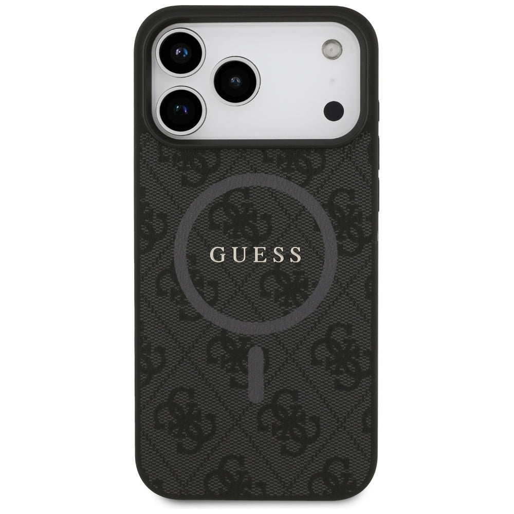 Etui MagSafe dla Apple iPhone 17 Pro Max, Guess, 4G Ring Classic Logo, Czarne