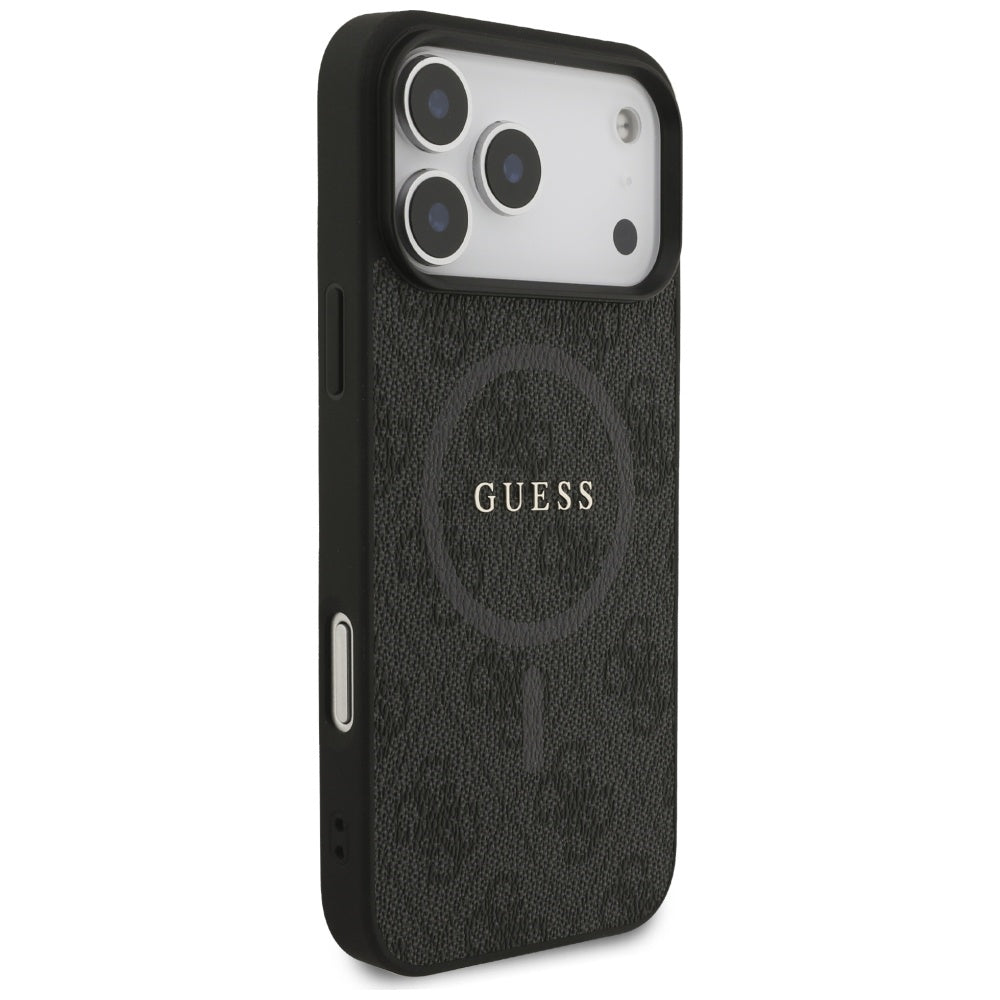 Etui MagSafe dla Apple iPhone 17 Pro Max, Guess, 4G Ring Classic Logo, Czarne