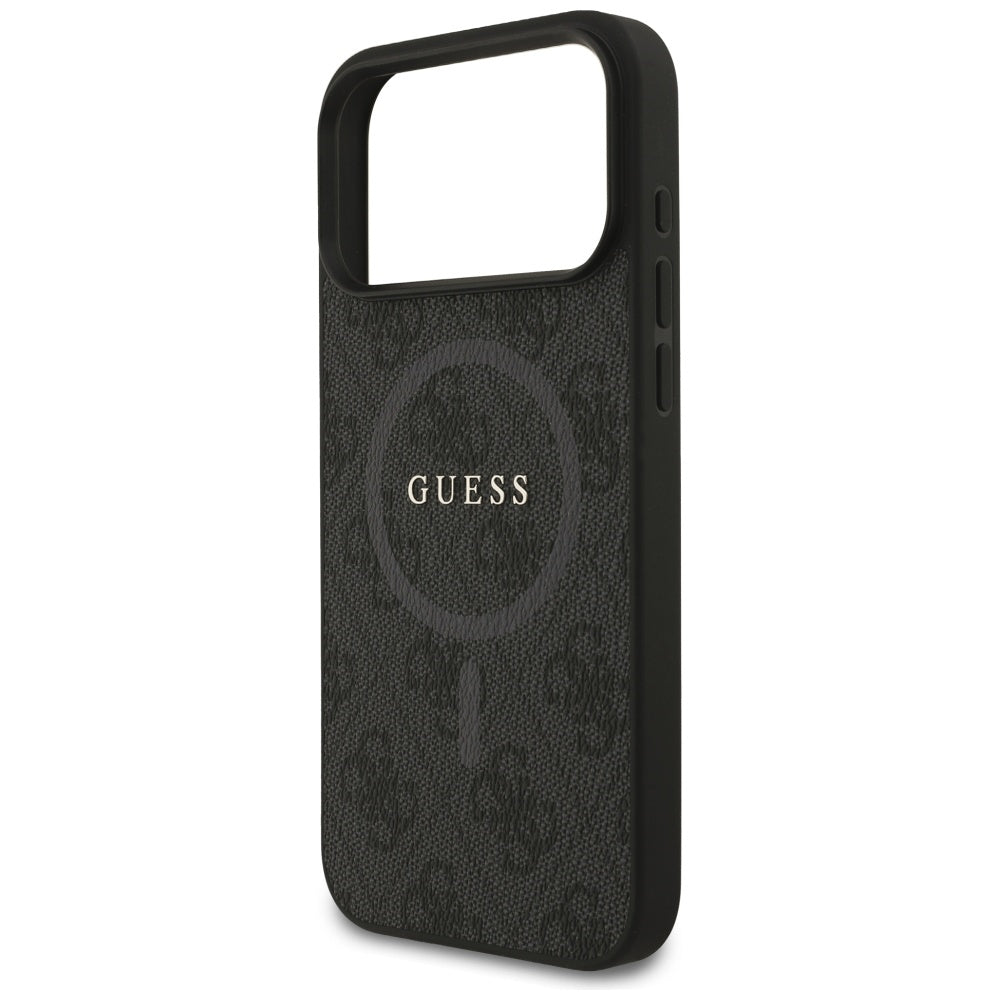 Etui MagSafe dla Apple iPhone 17 Pro Max, Guess, 4G Ring Classic Logo, Czarne