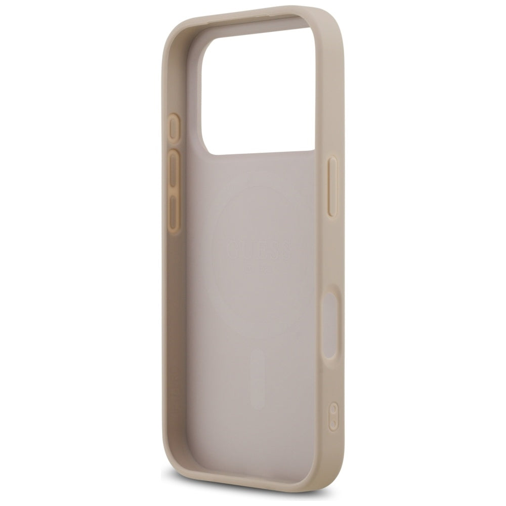 Etui MagSafe dla Apple iPhone 17 Pro Max, Guess, 4G Ring Classic Logo, Różowy