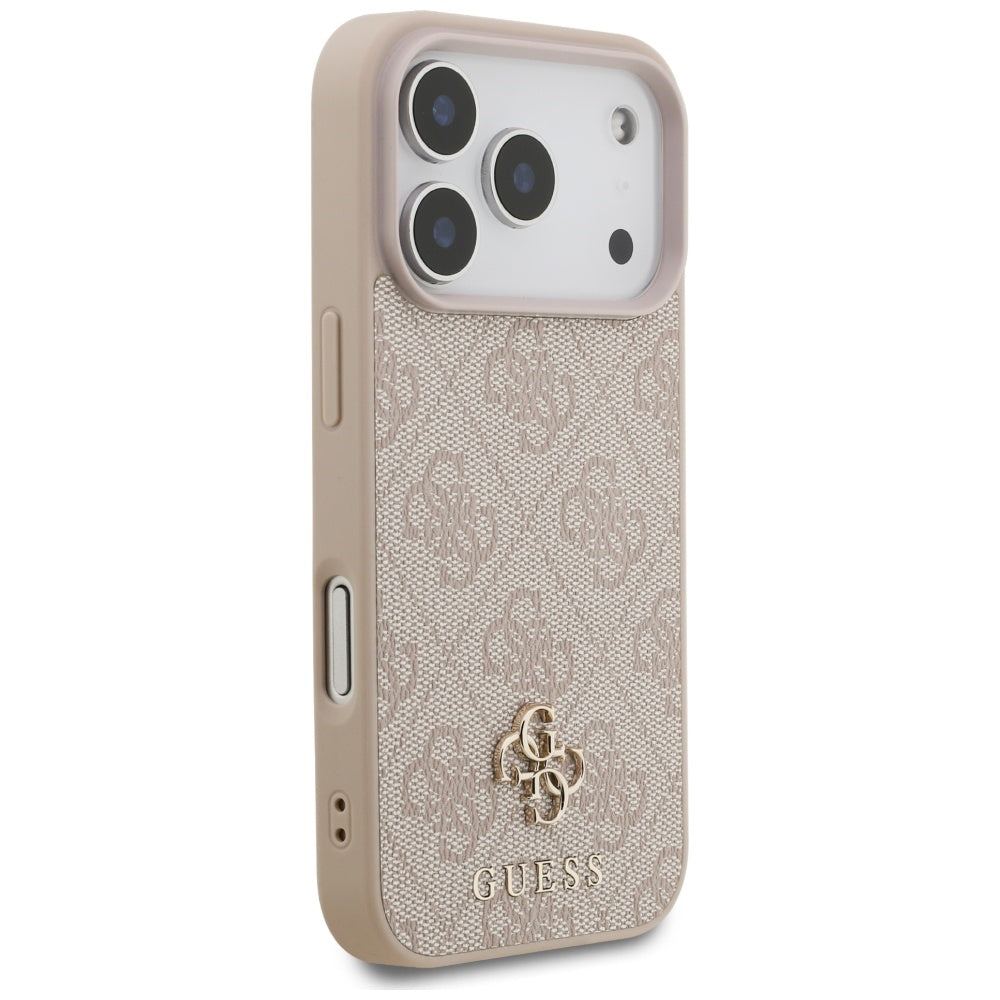 Etui MagSafe dla Apple iPhone 17 Pro Max, Guess, 4G Small and Classic Logo, Różowy