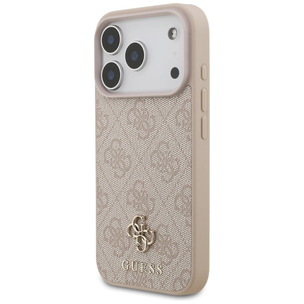 Etui MagSafe dla Apple iPhone 17 Pro Max, Guess, 4G Small and Classic Logo, Różowy