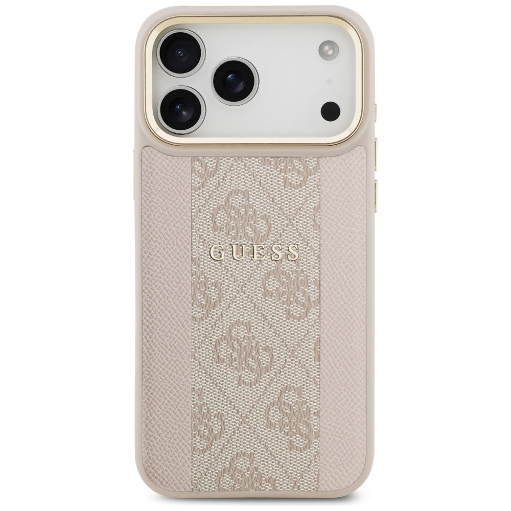 Etui MagSafe dla Apple iPhone 17 Pro Max, Guess, 4G Stripe, Różowy