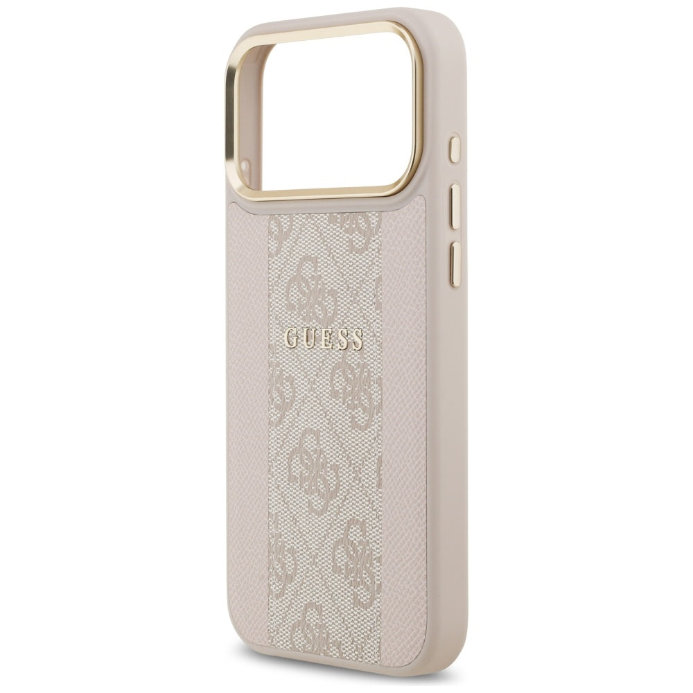 Etui MagSafe dla Apple iPhone 17 Pro Max, Guess, 4G Stripe, Różowy