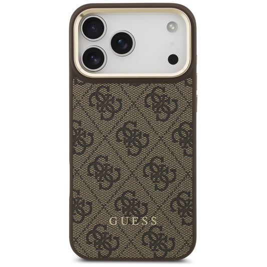 Etui MagSafe dla Apple iPhone 17 Pro Max, Guess, Cardslot 4G, Brązowy