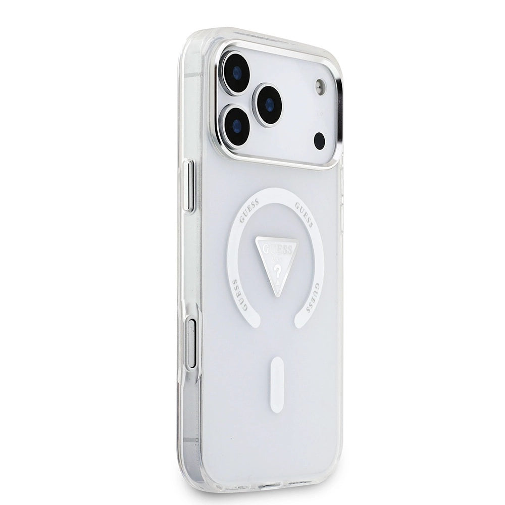 Etui MagSafe dla Apple iPhone 17 Pro Max, Guess, IML Gradient Triangle Logo, Przezroczyste