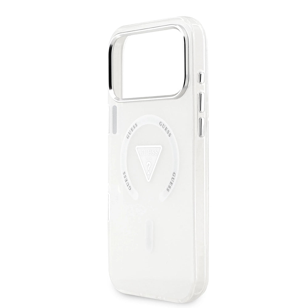 Etui MagSafe dla Apple iPhone 17 Pro Max, Guess, IML Gradient Triangle Logo, Przezroczyste