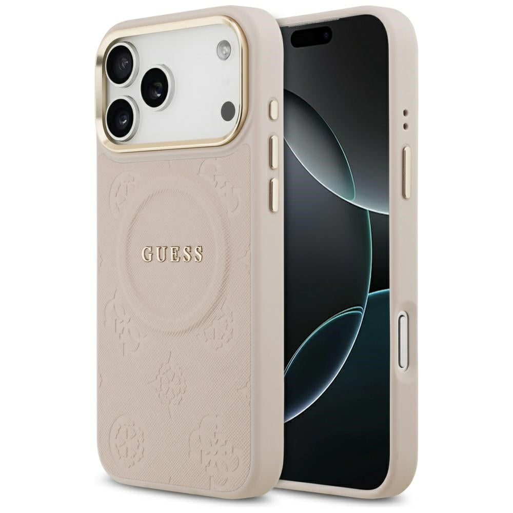 Etui MagSafe dla Apple iPhone 17 Pro Max, Guess, Peony Hot Stamp, Różowy