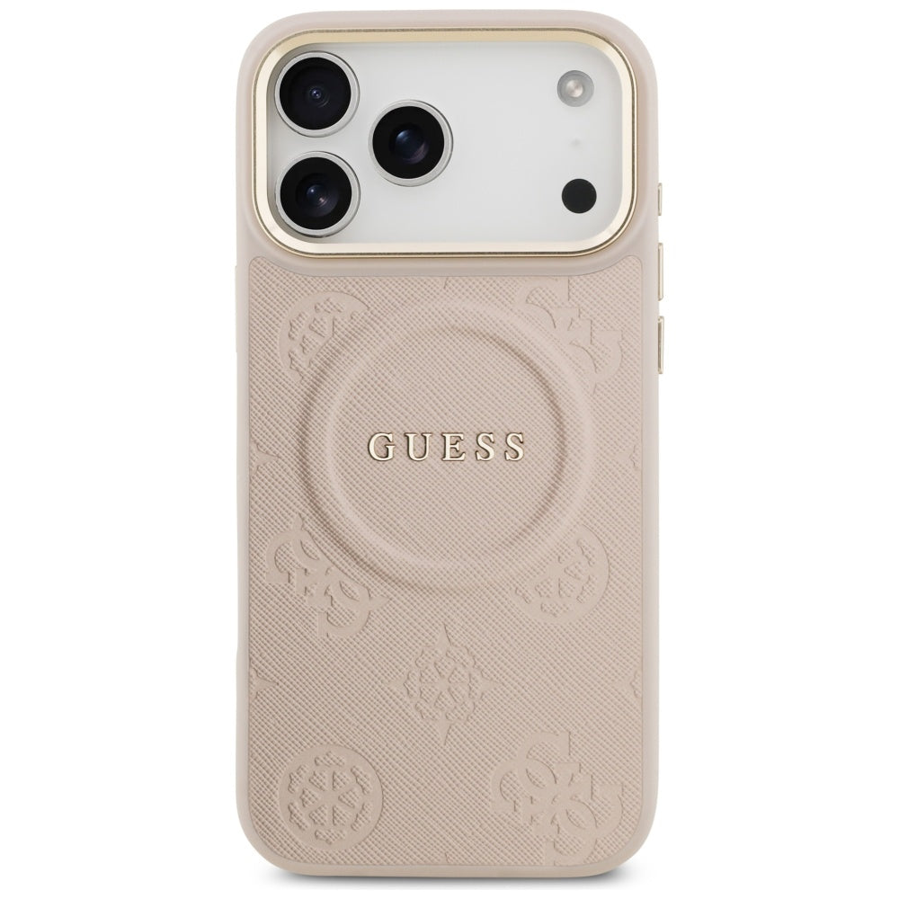 Etui MagSafe dla Apple iPhone 17 Pro Max, Guess, Peony Hot Stamp, Różowy