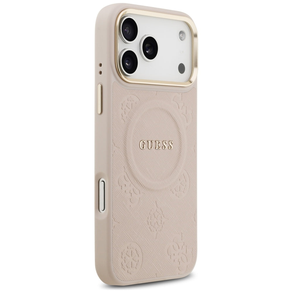 Etui MagSafe dla Apple iPhone 17 Pro Max, Guess, Peony Hot Stamp, Różowy