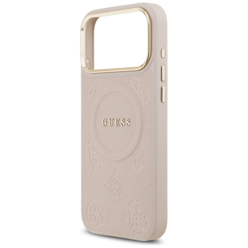 Etui MagSafe dla Apple iPhone 17 Pro Max, Guess, Peony Hot Stamp, Różowy