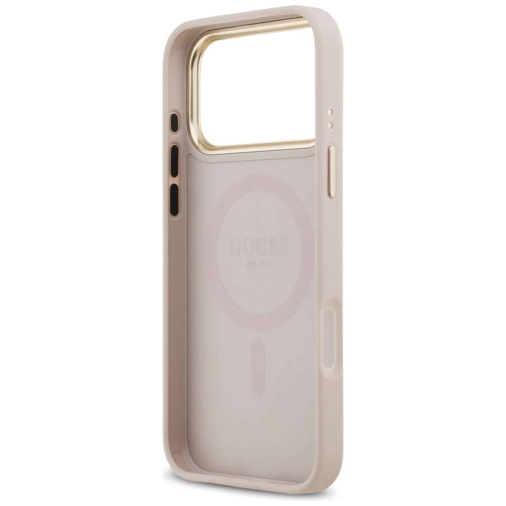 Etui MagSafe dla Apple iPhone 17 Pro Max, Guess, Peony Hot Stamp, Różowy