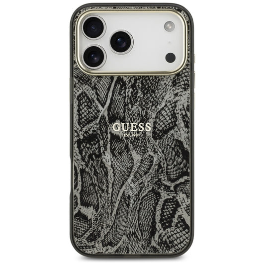 Etui MagSafe dla Apple iPhone 17 Pro Max, Guess, Python Pattern, Czarne