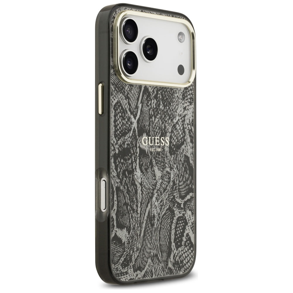 Etui MagSafe dla Apple iPhone 17 Pro Max, Guess, Python Pattern, Czarne