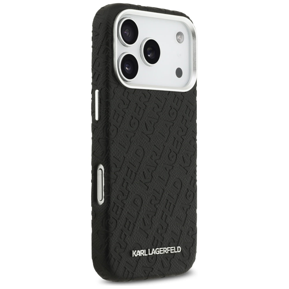 Etui MagSafe dla Apple iPhone 17 Pro Max, Karl Lagerfeld, FW Stamped Karl, Czarne