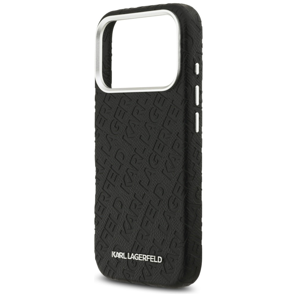 Etui MagSafe dla Apple iPhone 17 Pro Max, Karl Lagerfeld, FW Stamped Karl, Czarne