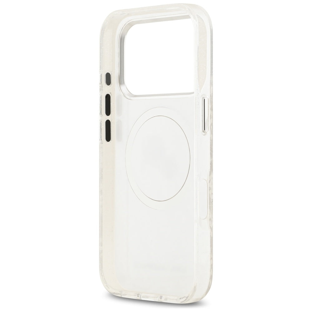 MagSafe Case for Apple iPhone 17 Pro Max, Karl Lagerfeld, Glitter Karl & Choupette Head, White