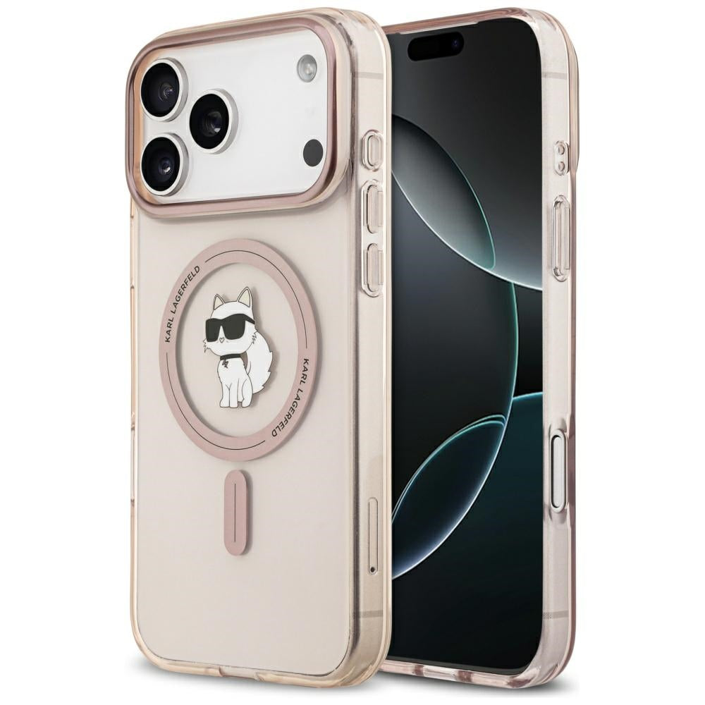 Etui MagSafe dla Apple iPhone 17 Pro Max, Karl Lagerfeld, IML Choupette, Różowy
